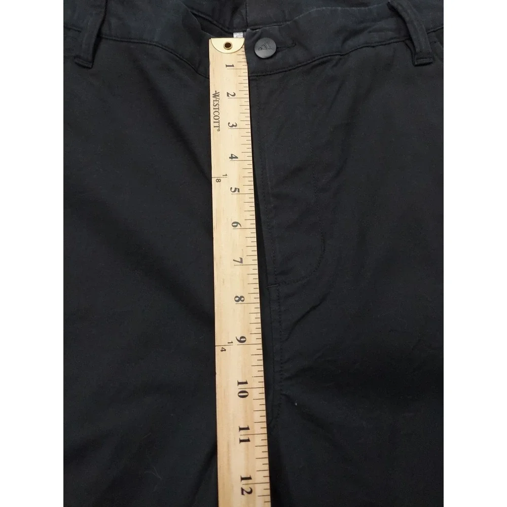 Adidas Golf Pants Mens 40x34 Black Flat Front Stretch Performance Outdoor Preppy